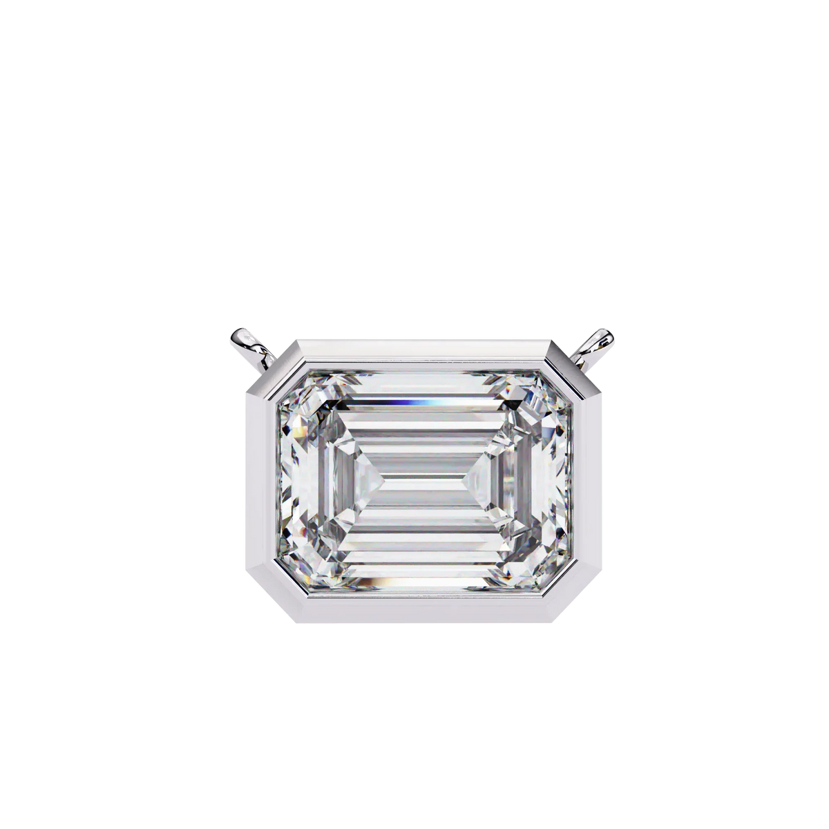 Prisma Emerald Solitaire Lab Grown Diamond Necklace - Ophiratbf