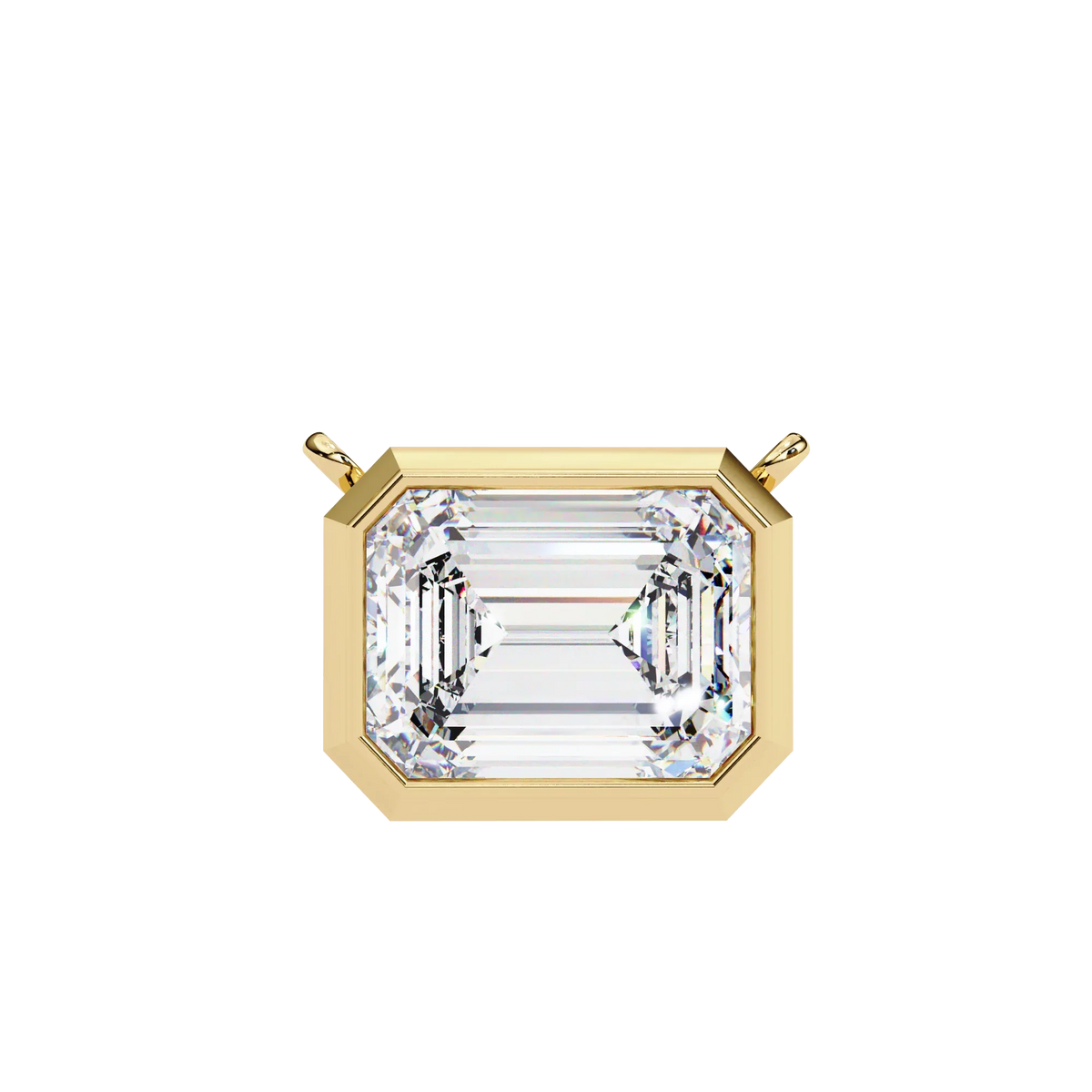 Prisma Emerald Solitaire Lab Grown Diamond Necklace - Ophiratbf