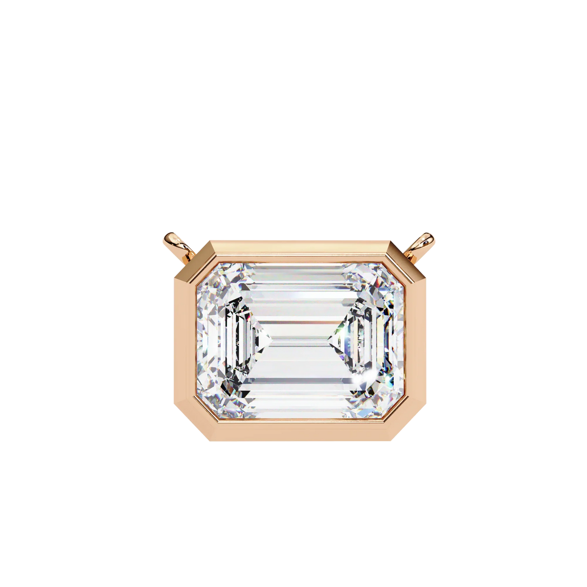 Prisma Emerald Solitaire Lab Grown Diamond Necklace - Ophiratbf