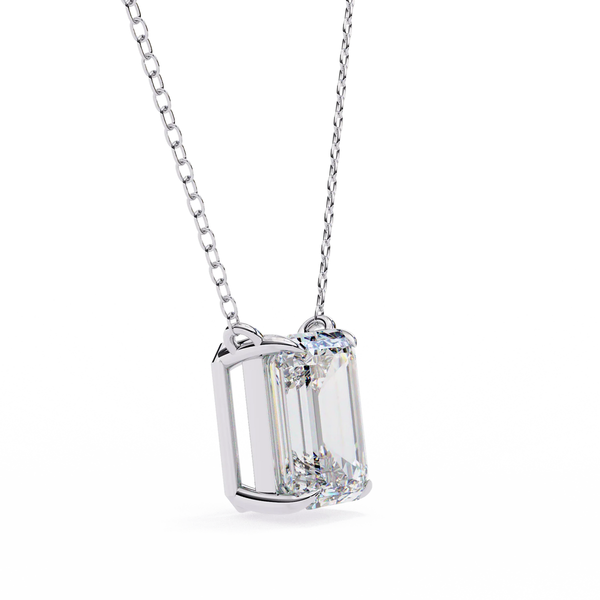 Valora Step-Cut Lab Grown Diamond Solitaire Pendant - Ophiratbf