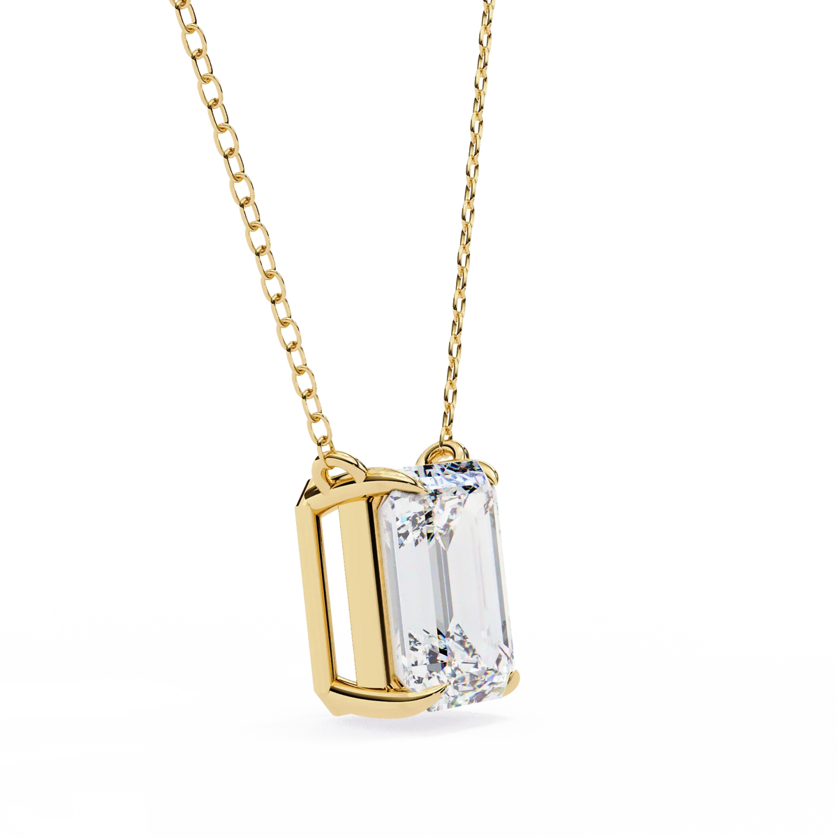 Valora Step-Cut Lab Grown Diamond Solitaire Pendant - Ophiratbf