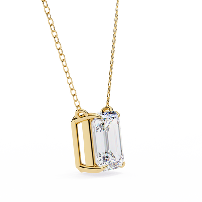 Valora Step-Cut Lab Grown Diamond Solitaire Pendant