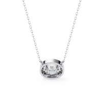 Ella Oval Bezel Solitaire Lab Grown Diamond Necklace - Ophiratbf