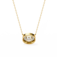 Ella Oval Bezel Solitaire Lab Grown Diamond Necklace - Ophiratbf