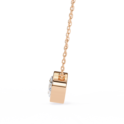 Ella Oval Bezel Solitaire Lab Grown Diamond Necklace