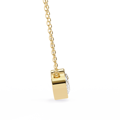 Ella Oval Bezel Solitaire Lab Grown Diamond Necklace