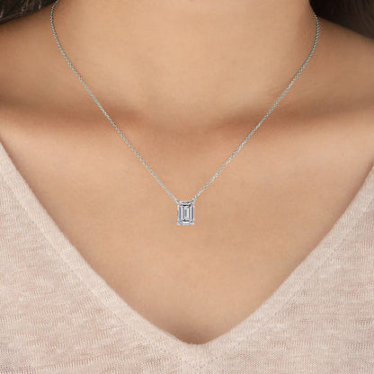 Valora Step-Cut Lab Grown Diamond Solitaire Pendant