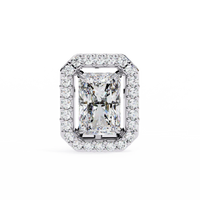 Gatsby Emerald Halo Lab Grown Diamond Studs - Ophiratbf