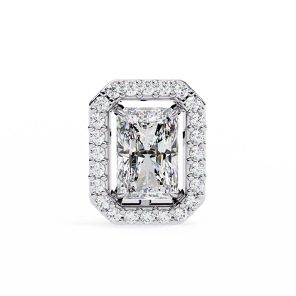 Gatsby Emerald Halo Lab Grown Diamond Studs