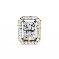 Gatsby Emerald Halo Lab Grown Diamond Studs - Ophiratbf