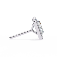 Gatsby Emerald Halo Lab Grown Diamond Studs - Ophiratbf