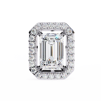 Empire Emerald Halo Lab Grown Diamond Studs
