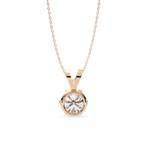 Roselle Solitaire Round Lab Grown Diamond Pendant - Ophiratbf