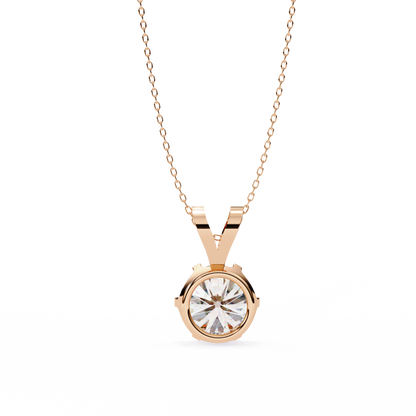 Roselle Solitaire Round Lab Grown Diamond Pendant