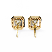 Empire Emerald Halo Lab Grown Diamond Studs - Ophiratbf