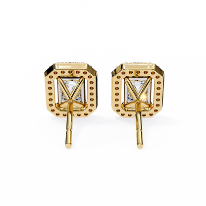 Empire Emerald Halo Lab Grown Diamond Studs