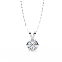 Roselle Solitaire Round Lab Grown Diamond Pendant - Ophiratbf
