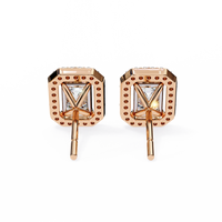 Empire Emerald Halo Lab Grown Diamond Studs - Ophiratbf