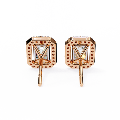 Empire Emerald Halo Lab Grown Diamond Studs