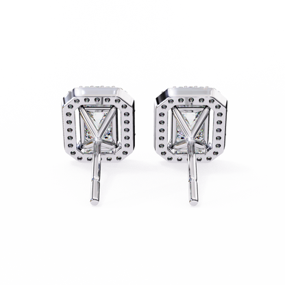 Empire Emerald Halo Lab Grown Diamond Studs
