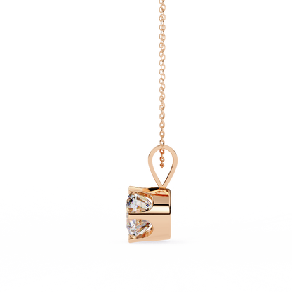 Roselle Solitaire Round Lab Grown Diamond Pendant