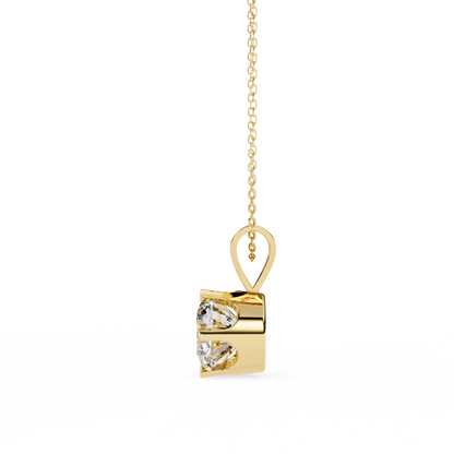 Roselle Solitaire Round Lab Grown Diamond Pendant