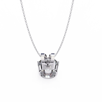 Roselle Solitaire Round Lab Grown Diamond Pendant - Ophiratbf