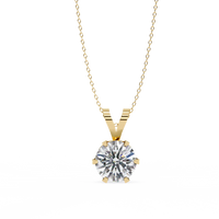 Roselle Solitaire Round Lab Grown Diamond Pendant - Ophiratbf