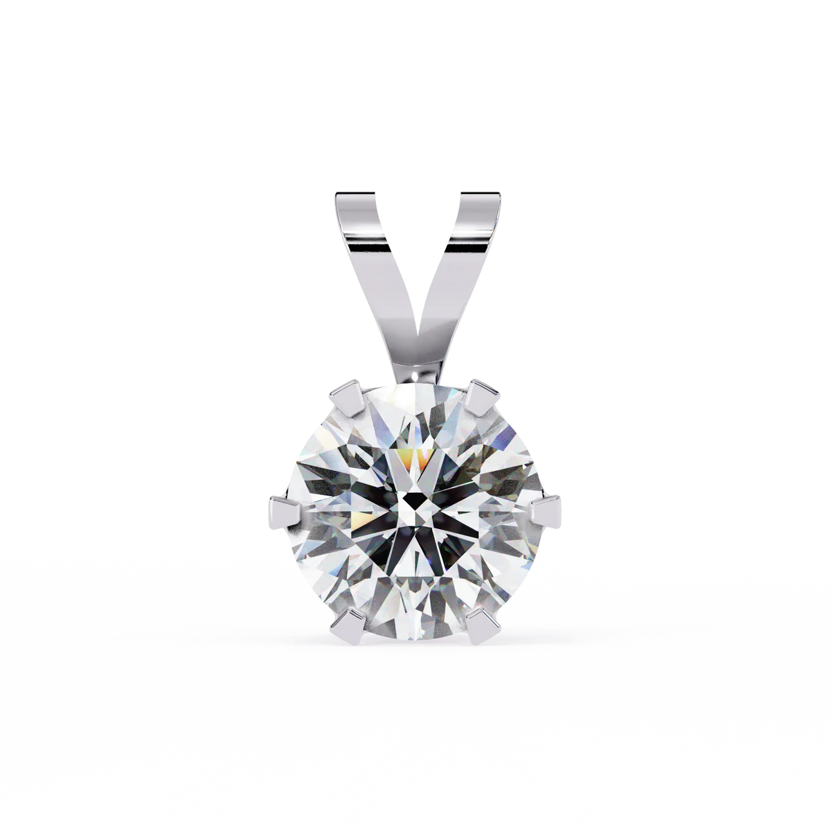 Roselle Solitaire Round Lab Grown Diamond Pendant - Ophiratbf