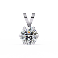 Roselle Solitaire Round Lab Grown Diamond Pendant - Ophiratbf