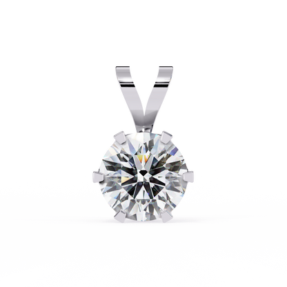 Roselle Solitaire Round Lab Grown Diamond Pendant