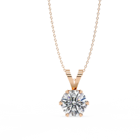 Roselle Solitaire Round Lab Grown Diamond Pendant - Ophiratbf