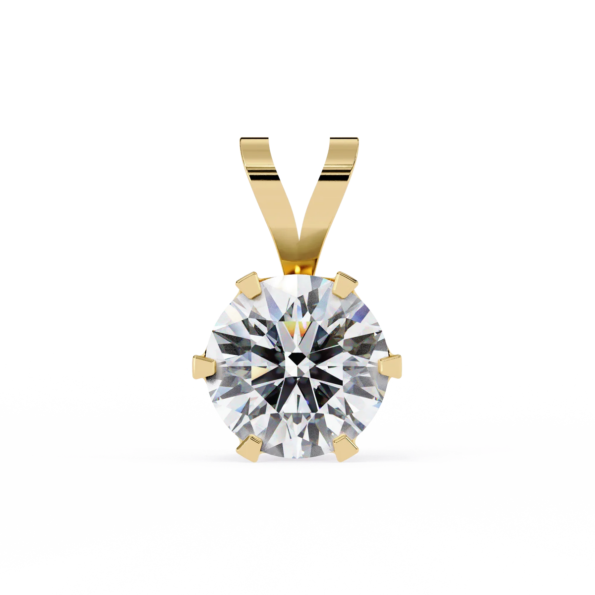 Roselle Solitaire Round Lab Grown Diamond Pendant - Ophiratbf