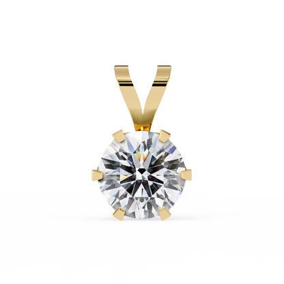 Roselle Solitaire Round Lab Grown Diamond Pendant
