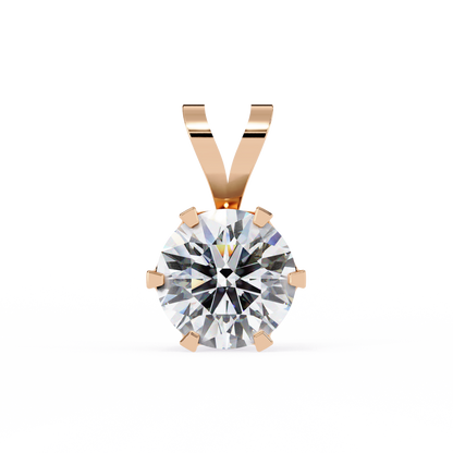 Roselle Solitaire Round Lab Grown Diamond Pendant