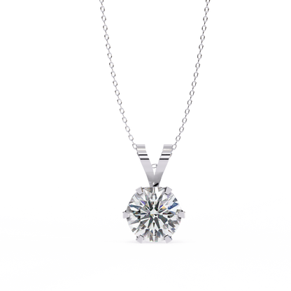 Roselle Solitaire Round Lab Grown Diamond Pendant
