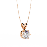 Roselle Solitaire Round Lab Grown Diamond Pendant - Ophiratbf