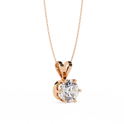 Roselle Solitaire Round Lab Grown Diamond Pendant