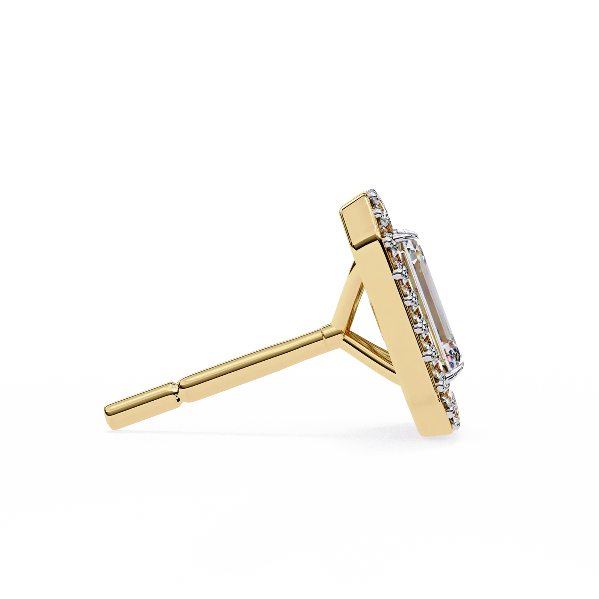 Empire Emerald Halo Lab Grown Diamond Studs - Ophiratbf