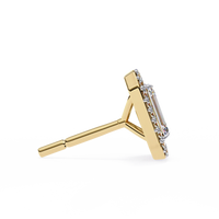 Empire Emerald Halo Lab Grown Diamond Studs - Ophiratbf