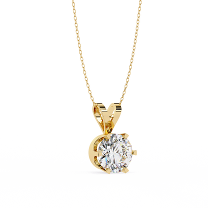 Roselle Solitaire Round Lab Grown Diamond Pendant