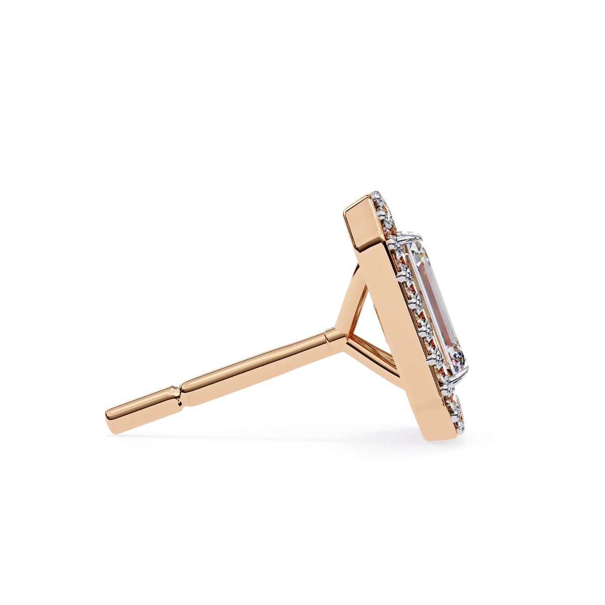 Empire Emerald Halo Lab Grown Diamond Studs - Ophiratbf