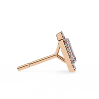 Empire Emerald Halo Lab Grown Diamond Studs - Ophiratbf