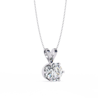 Roselle Solitaire Round Lab Grown Diamond Pendant - Ophiratbf