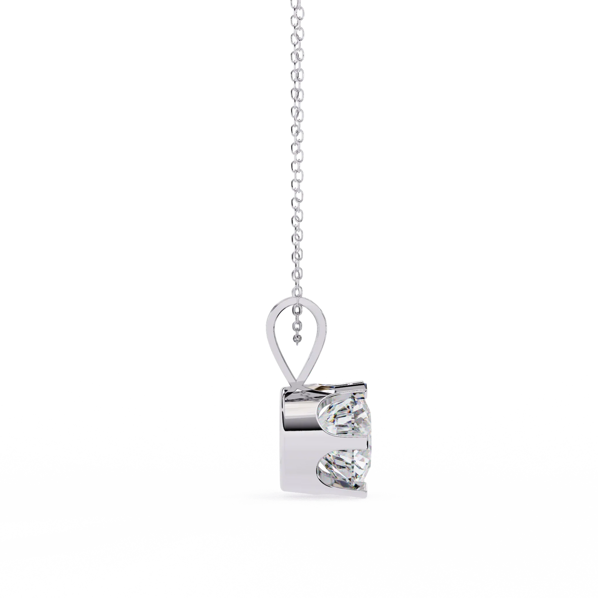 Roselle Solitaire Round Lab Grown Diamond Pendant - Ophiratbf