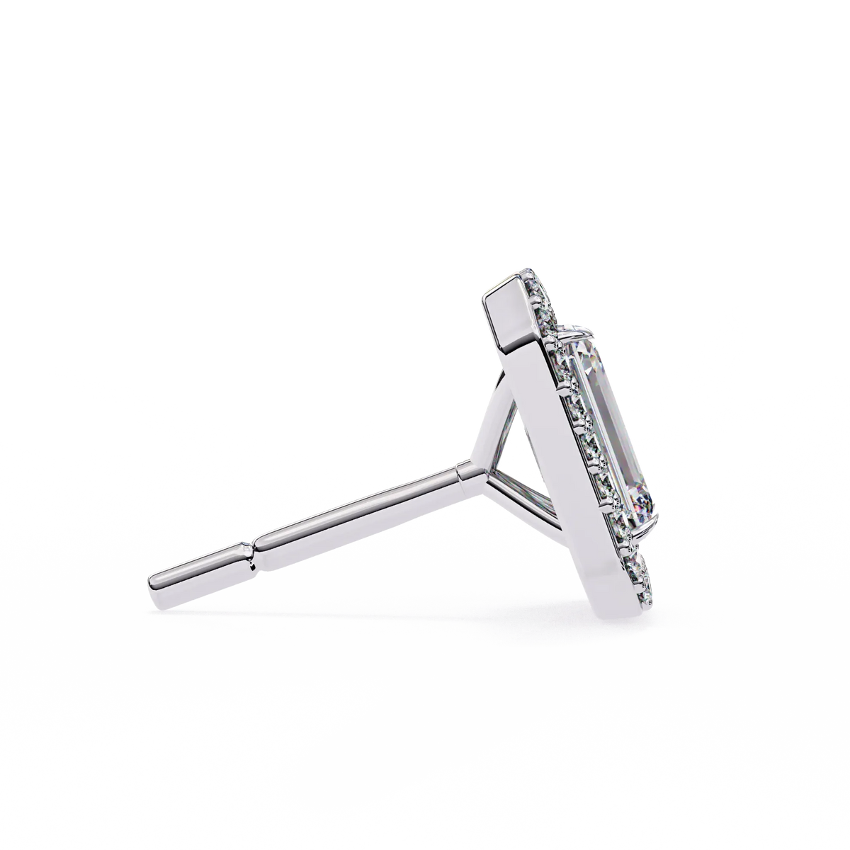 Empire Emerald Halo Lab Grown Diamond Studs - Ophiratbf