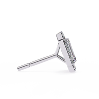 Empire Emerald Halo Lab Grown Diamond Studs - Ophiratbf