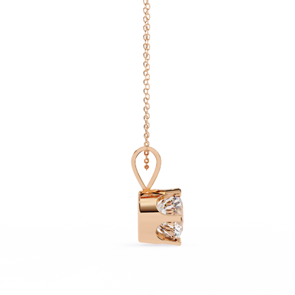 Roselle Solitaire Round Lab Grown Diamond Pendant
