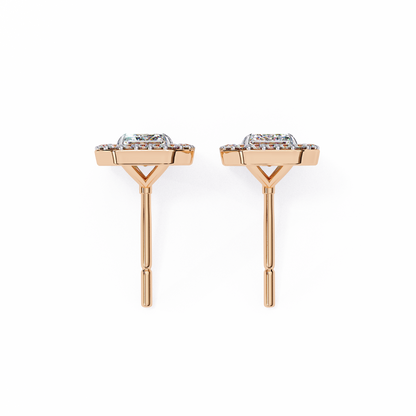 Empire Emerald Halo Lab Grown Diamond Studs