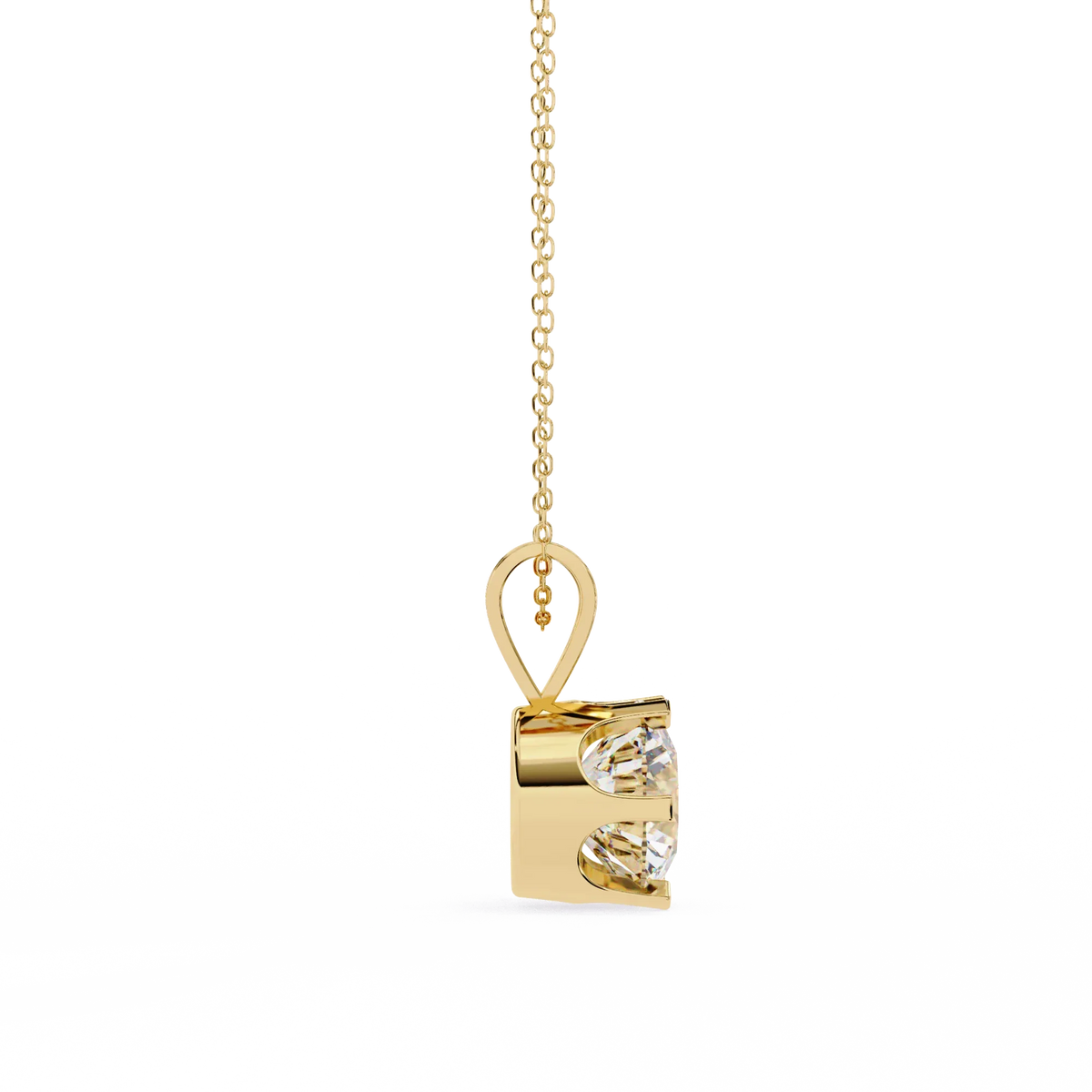 Roselle Solitaire Round Lab Grown Diamond Pendant - Ophiratbf